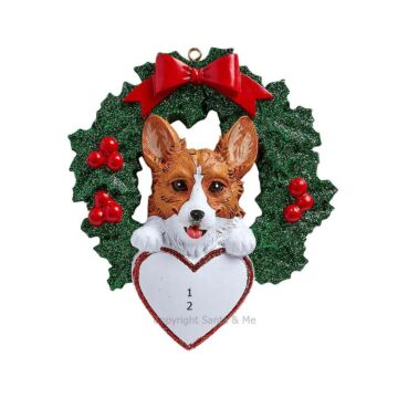 Corgi With Wreath