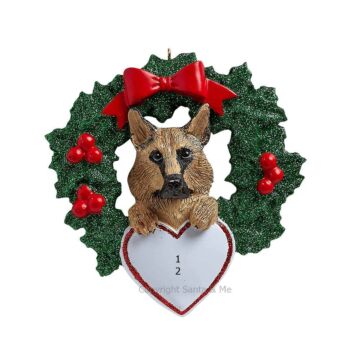 German Shepherd with Wreath