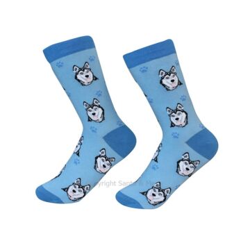 Siberian Husky /Socks - 800-40-Siber - Santa & Me