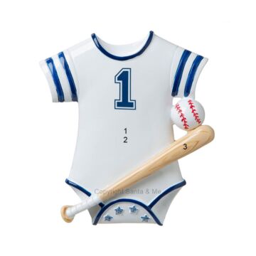 Baseball Baby Onesie /Blue