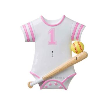 Baseball Girl Onesie /Girl