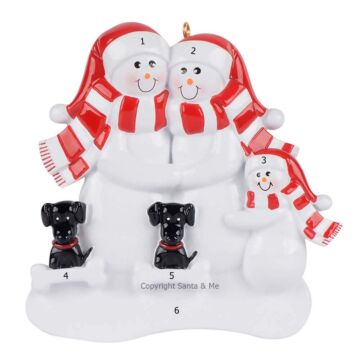 Snow Family Of 3W / 2Black Dogs