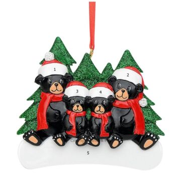 Christmas Black Bear Family / 4