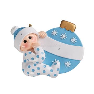 Baby with Ornament / Blue