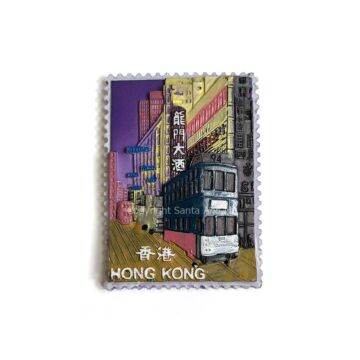 Hong Kong Streetcar Stamp Magnet
