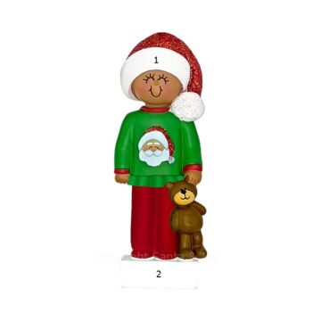 Child in Christmas PJs Girl (Ethnic)