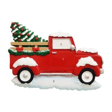 Red Truck W/ Xmas Tree