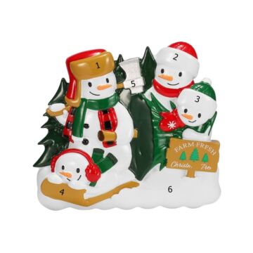 Christmas Tree Farm Snowman Family / 4