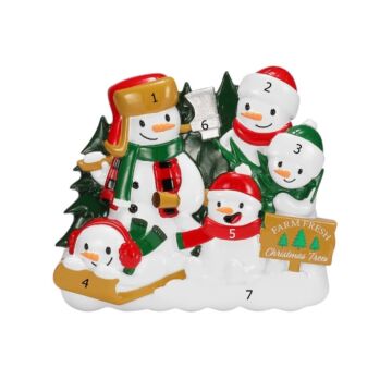 Christmas Tree Farm Snowman Family / 5