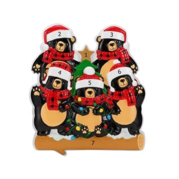 Bears With Scarf & Hat Family / 5