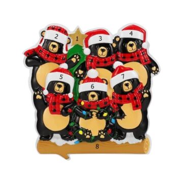 Bears With Scarf & Hat Family / 6