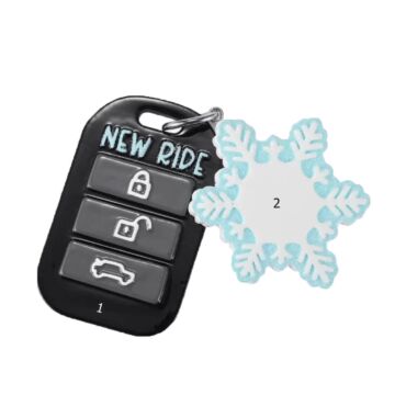 Key Fob with Dangling Snowflake