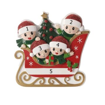 Sleigh Family of 4