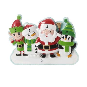 Cute Christmas Characters Family of 4