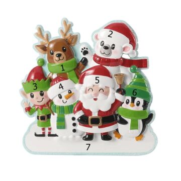 Cute Christmas Characters Family of 6