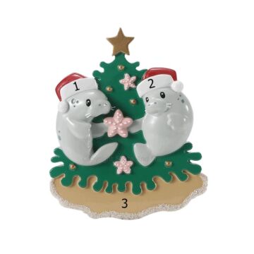Christmas Manatee Couple