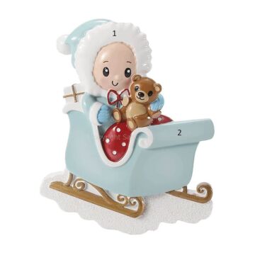 Baby in Sleigh - Blue