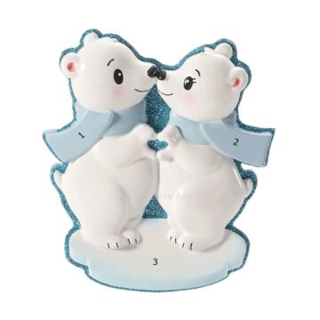 Polar Bear Couple with Scarves