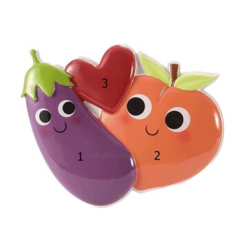 Eggplant and Peach Couple