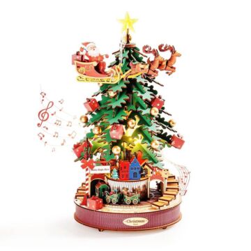 DIY Rolife 3D Wooden Puzzle - Christmas Melody Tree