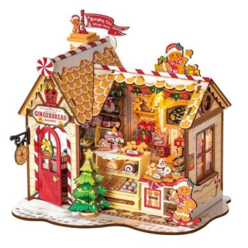 DIY Rolife 3D Wood Puzzle - Gingerbread House