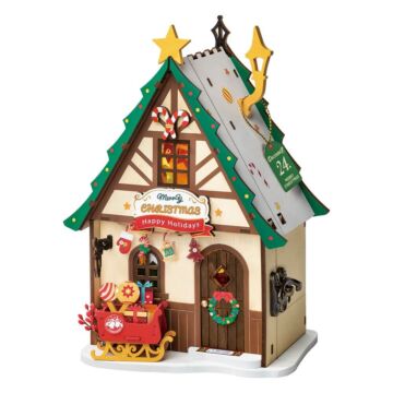 DIY Rolife 3D Wooden puzzle - Twinkling Christmas House