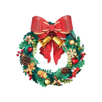 DIY Rolife 3D Wooden Puzzle - Christmas Wreath