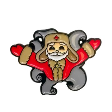 Santa Character Pin – 40mm Glossy Enamel Pin