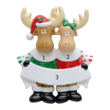 Festive Moose Family / 2