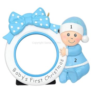 Baby's 1st Christmas Picture Frame / Boy