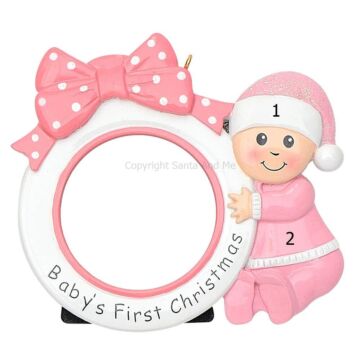 Baby's 1st Christmas Picture Frame / Girl