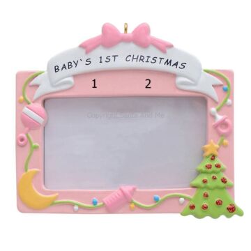Baby's 1st Christmas Picture Frame / Girl