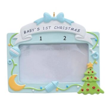 Baby's 1st Christmas Picture Frame / Boy