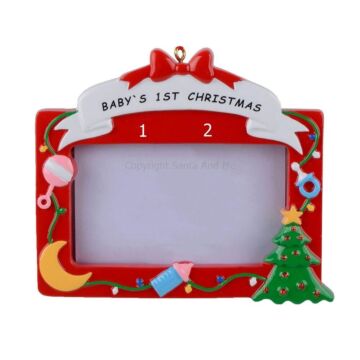 Baby's 1st Christmas Picture Frame / Red