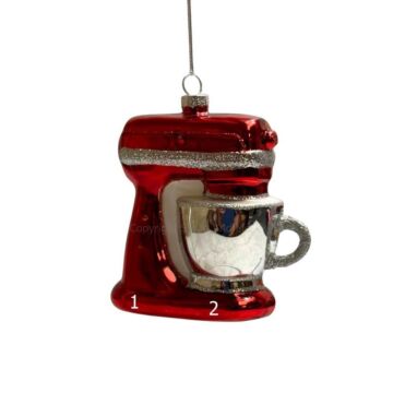 Standing Mixer Glass Ornament