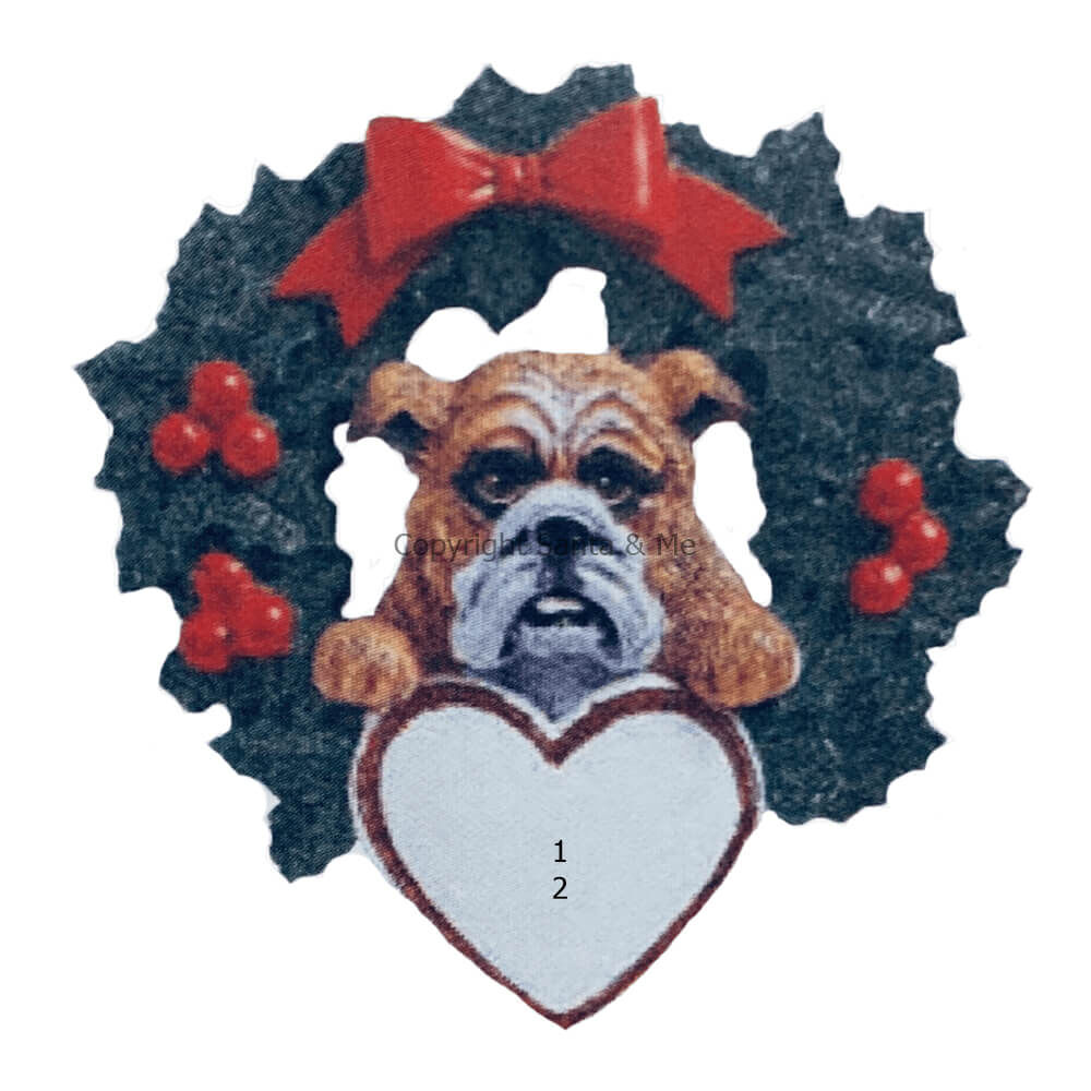 Bulldog With Wreath