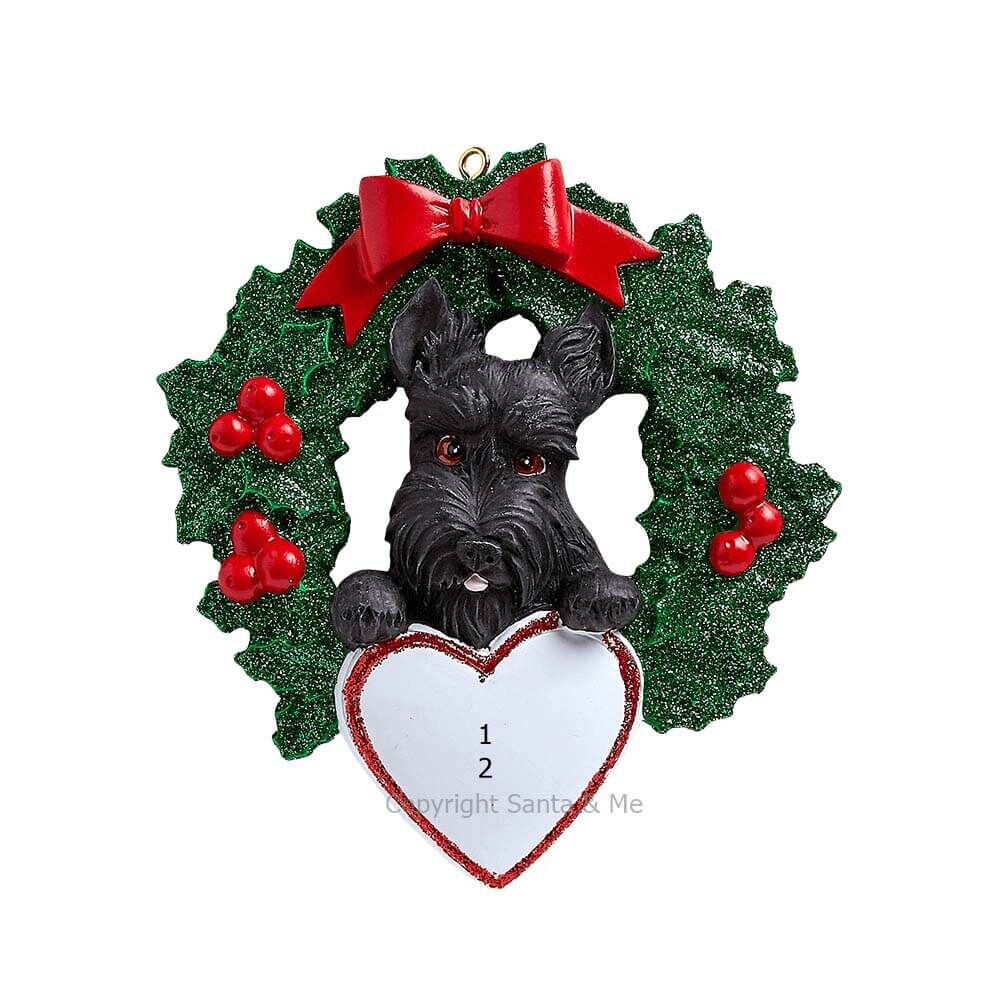 Scottie With Wreath