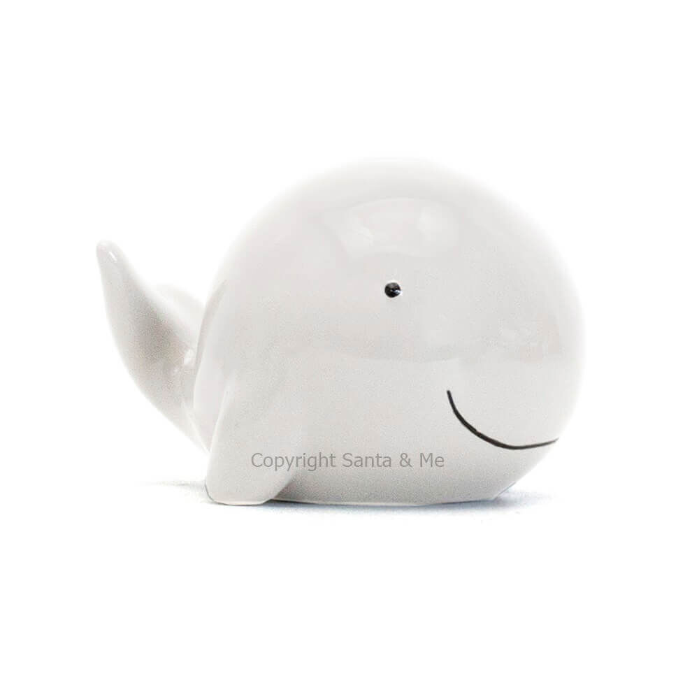 Solid Whale Bank /White - Money Bank