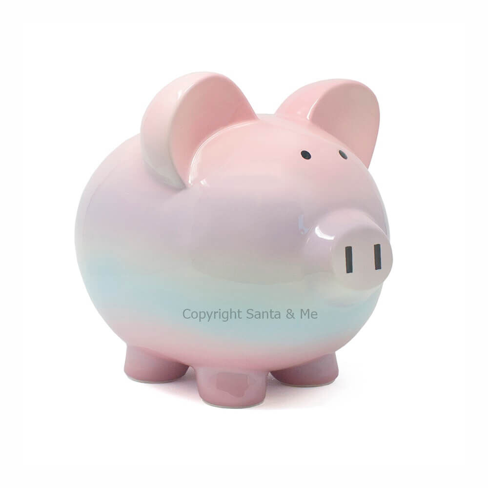 Large Ombre Piggy Bank /Raspberry