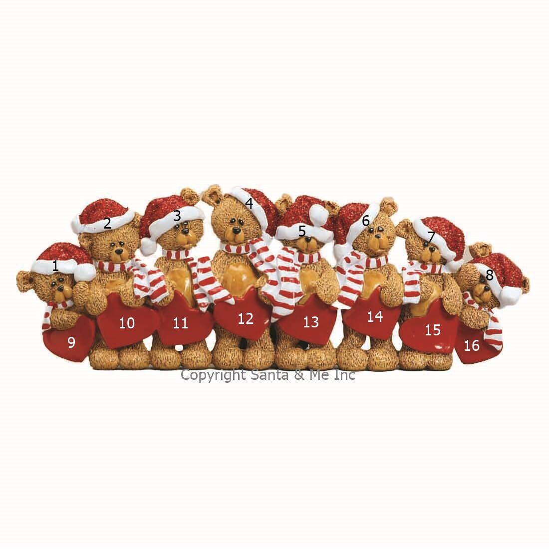 Stocking Cap Bears /8 (Table Decoration)