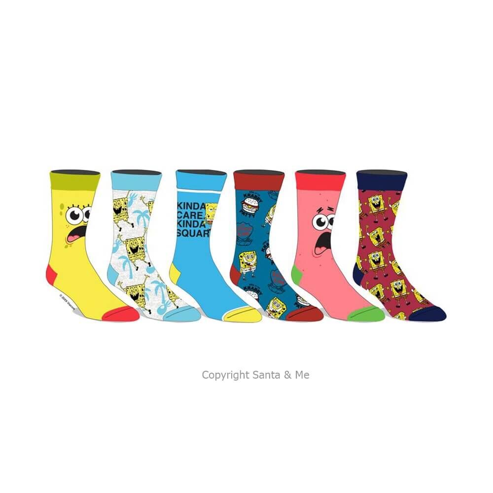 SpongeBob - 6 Pack Casual Socks