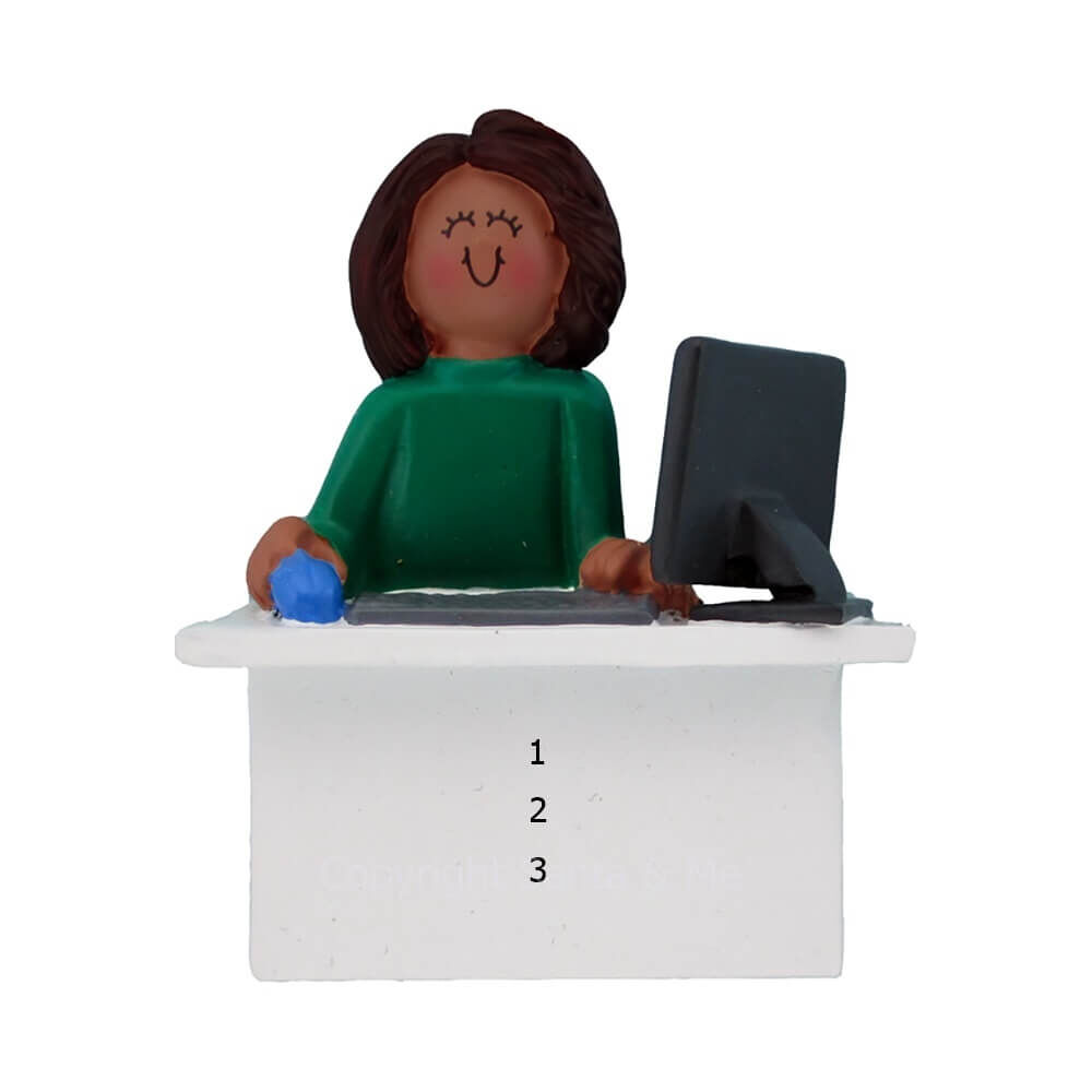 Computer User Girl (Ethnic)