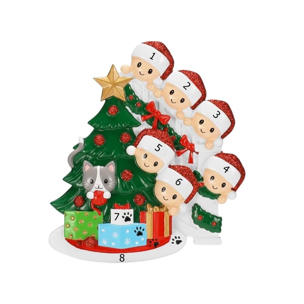 Cat in Christmas Tree Family / 6