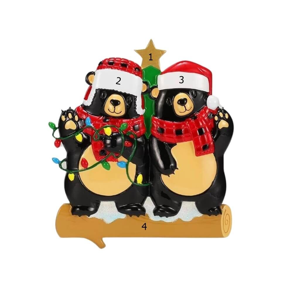Bears With Scarf & Hat Couples