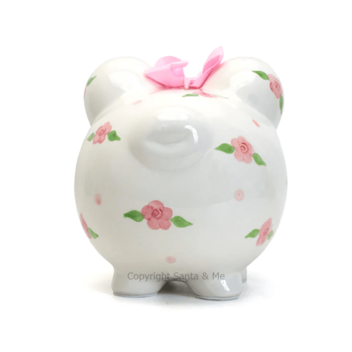 Large Posies & Polka Dots Piggy Bank