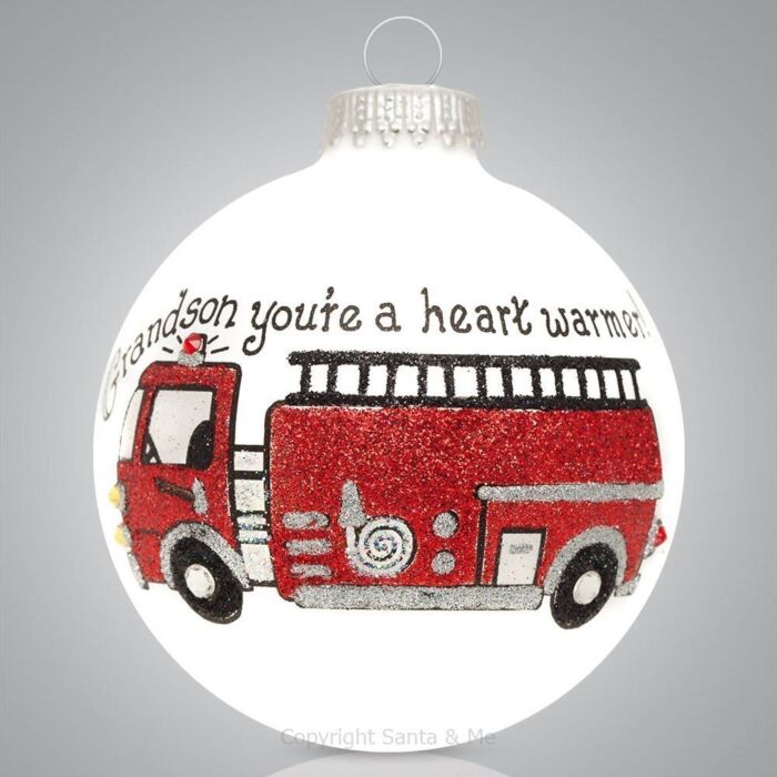 Grandson Fire Engine - 2209-Ball - Santa & Me Grandson Fire Engine - 2209-Ball - Santa & Me