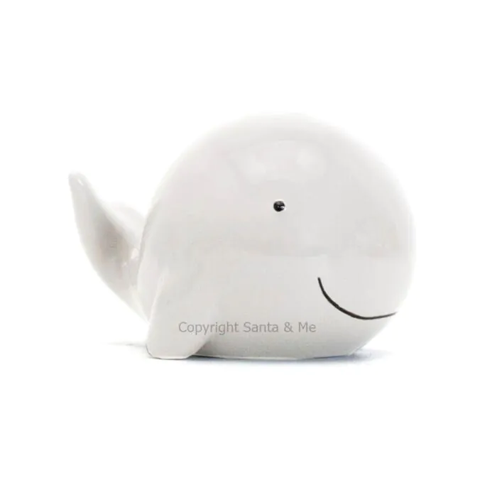 Solid Whale Bank /White - Money Bank