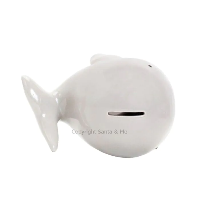 Solid Whale Bank /White - Money Bank