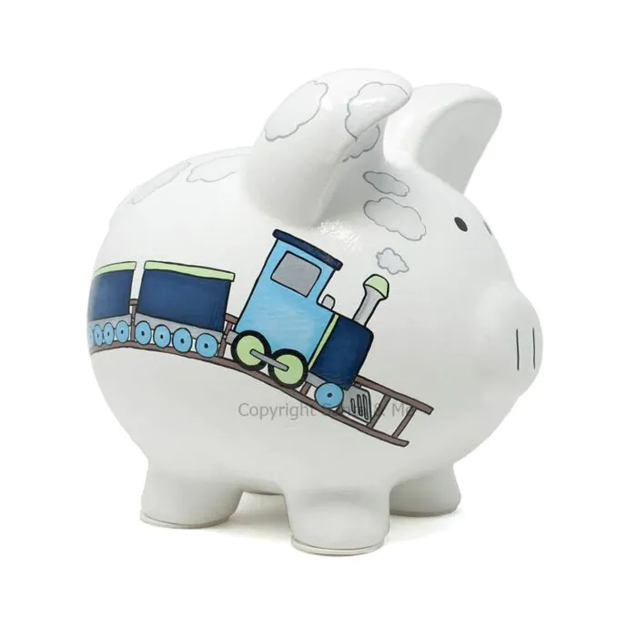 Large Box Car Train Piggy Bank Large Box Car Train Piggy Bank