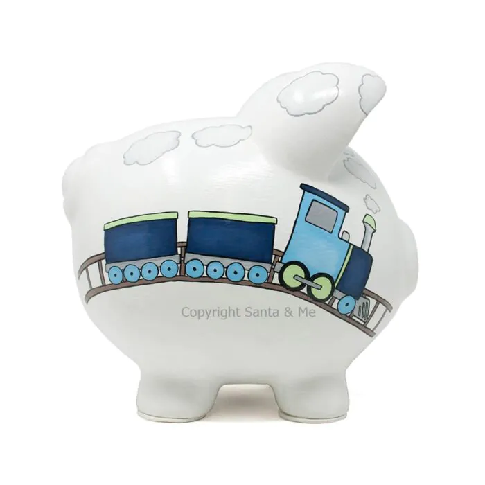 Large Box Car Train Piggy Bank
